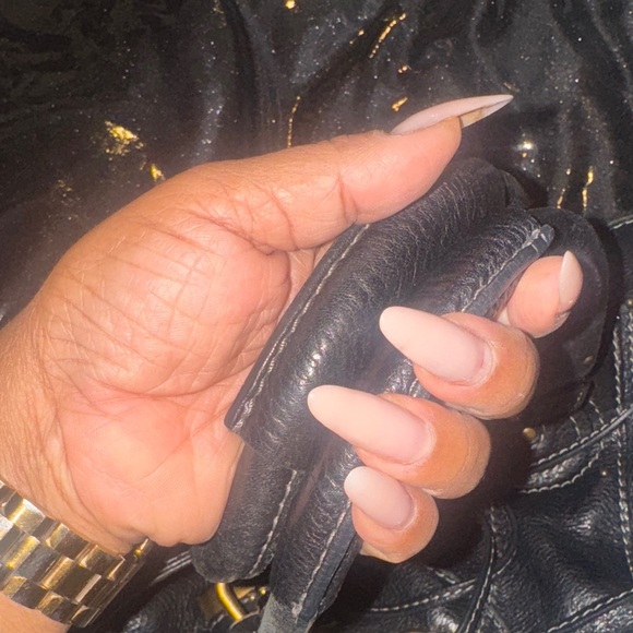 Chloe Black Leather Tote with Gold Accents - Picture 10 of 14